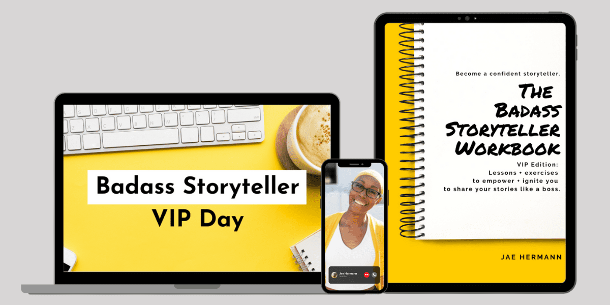 The Badass Storyteller VIP Day. Be Empowered | Get Focused + Organized | Gain Confidence Your time is now. Share your stories like a boss.